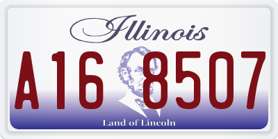 IL license plate A168507