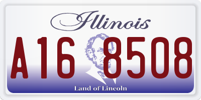 IL license plate A168508