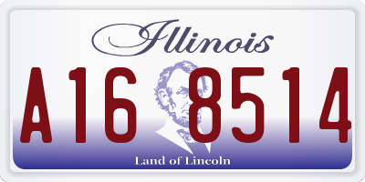 IL license plate A168514