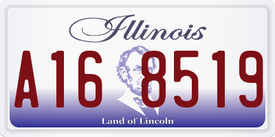 IL license plate A168519
