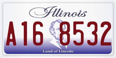 IL license plate A168532