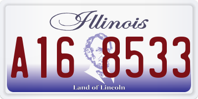 IL license plate A168533