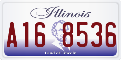 IL license plate A168536