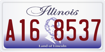 IL license plate A168537
