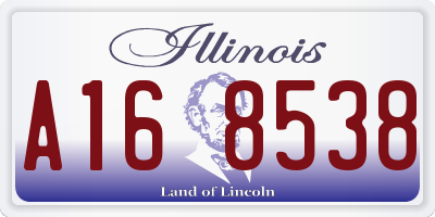 IL license plate A168538