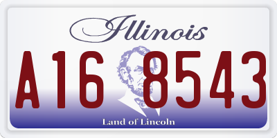 IL license plate A168543