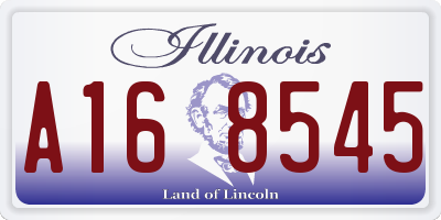 IL license plate A168545