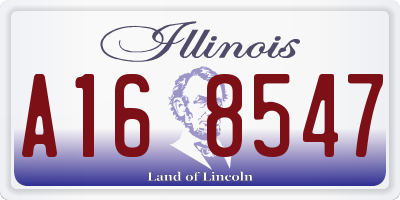 IL license plate A168547