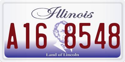 IL license plate A168548