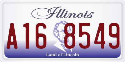 IL license plate A168549