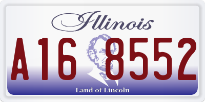 IL license plate A168552