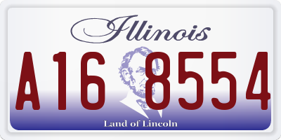 IL license plate A168554