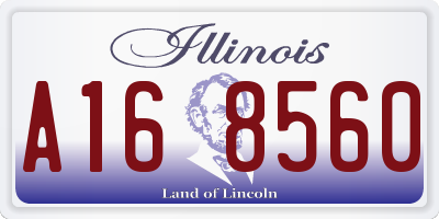 IL license plate A168560