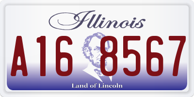 IL license plate A168567