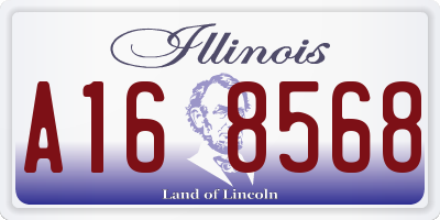 IL license plate A168568