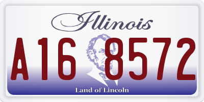 IL license plate A168572