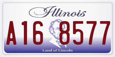 IL license plate A168577