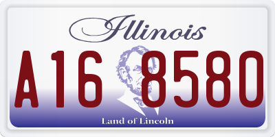 IL license plate A168580