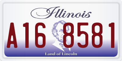 IL license plate A168581