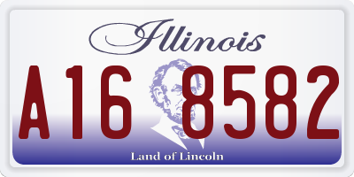 IL license plate A168582