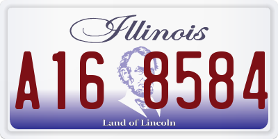 IL license plate A168584