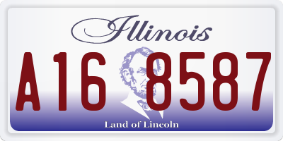 IL license plate A168587