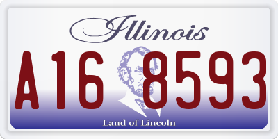 IL license plate A168593