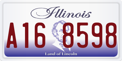 IL license plate A168598