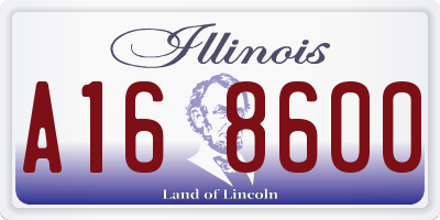 IL license plate A168600