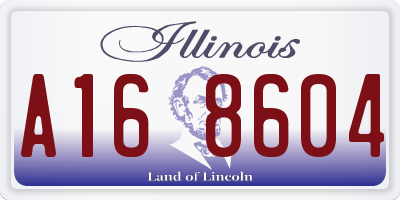 IL license plate A168604