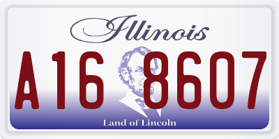 IL license plate A168607