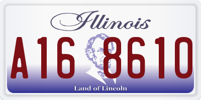 IL license plate A168610