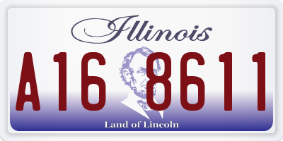IL license plate A168611