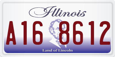 IL license plate A168612