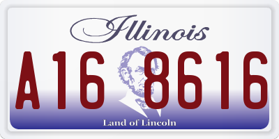 IL license plate A168616