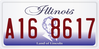 IL license plate A168617