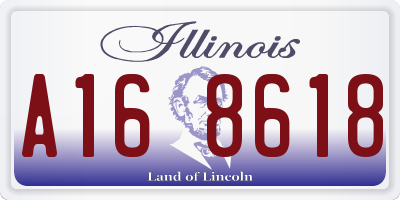 IL license plate A168618