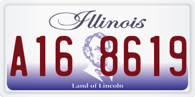 IL license plate A168619
