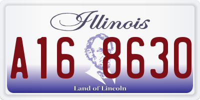 IL license plate A168630