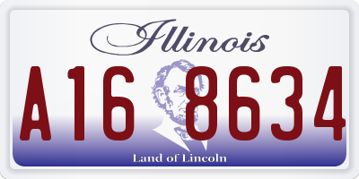 IL license plate A168634