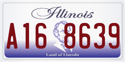 IL license plate A168639