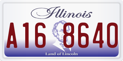 IL license plate A168640
