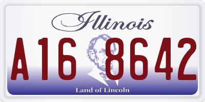 IL license plate A168642
