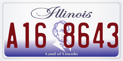 IL license plate A168643