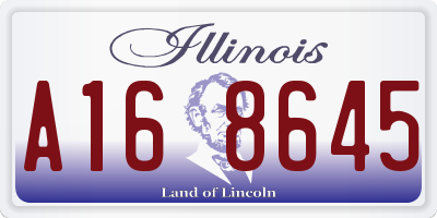 IL license plate A168645