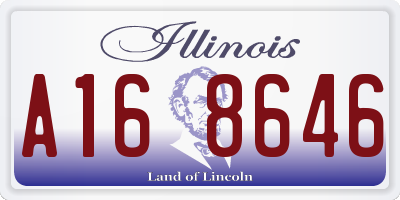 IL license plate A168646