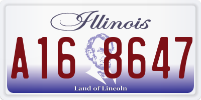IL license plate A168647