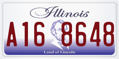 IL license plate A168648