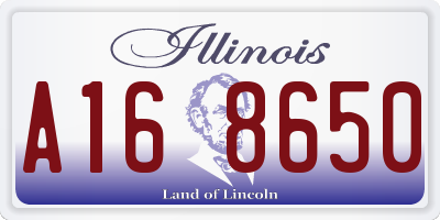 IL license plate A168650