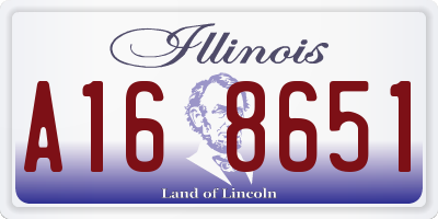 IL license plate A168651